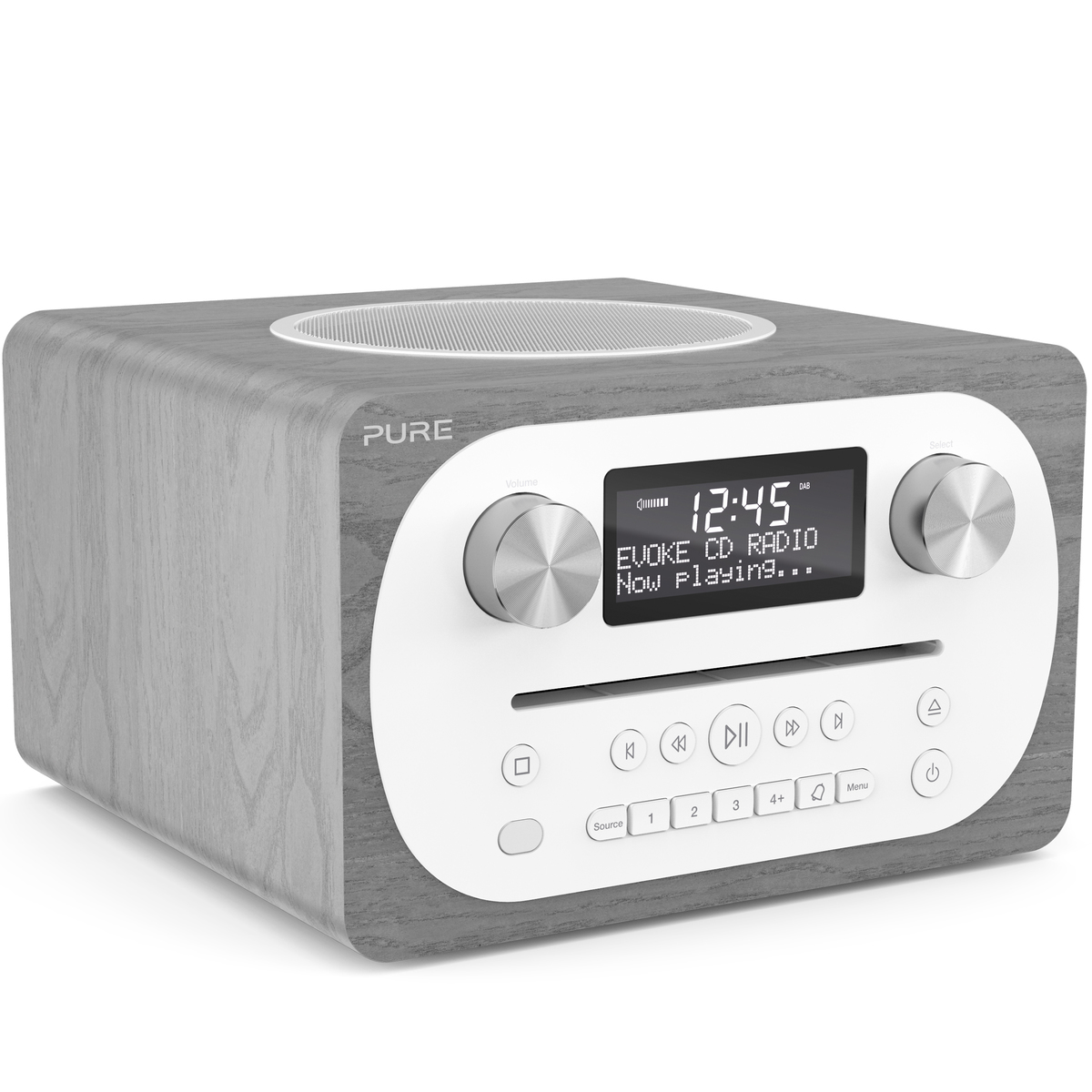 Pure Evoke C-D4 Compact CD Player & DAB+ Radio with Bluetooth - Walnut